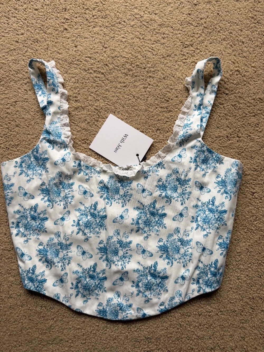 With Jean Crop Top